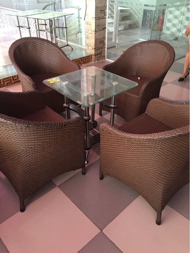 Thanh Lý Bộ Ghế Giả Mây Thúng Cafe